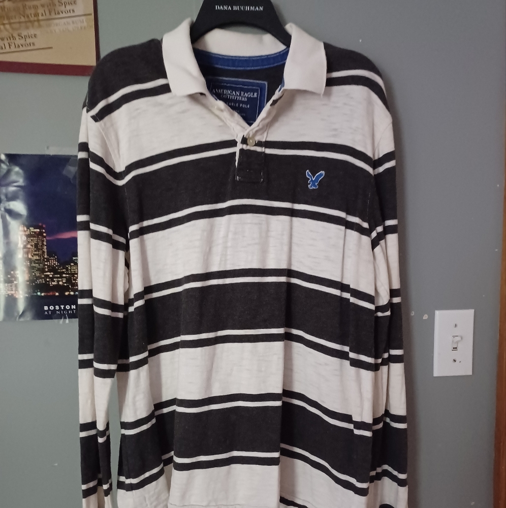 American Eagle long sleeve polo